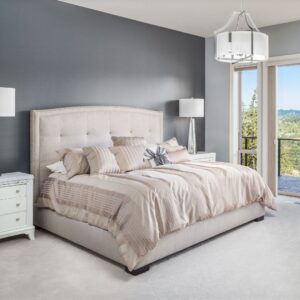 A clean and modern bedroom